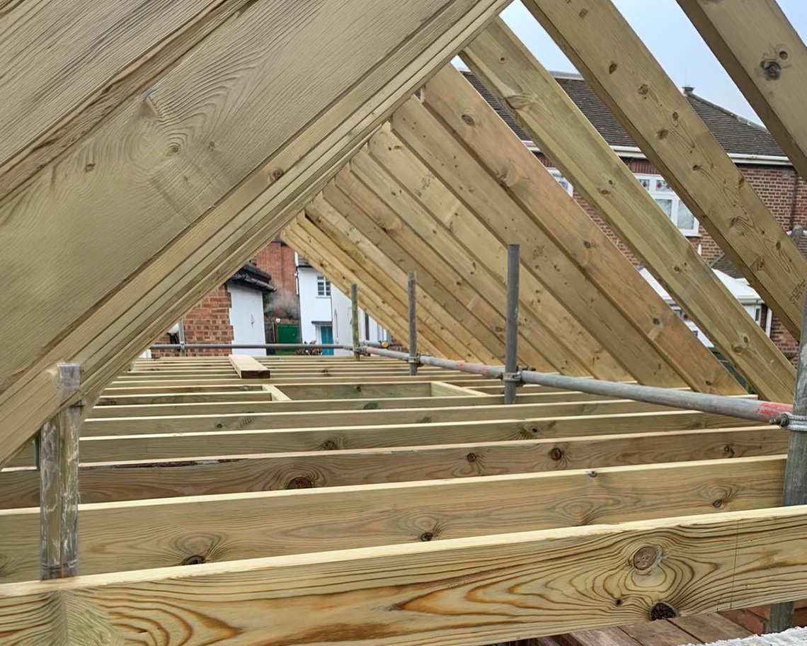Timber cut-roof construction and carpentry detail by LJB Carpentry